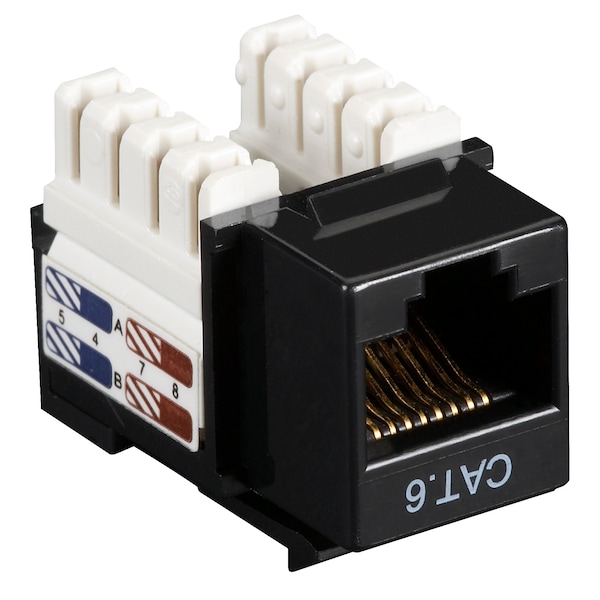 Black Box Black Box Connect Cat6 Rj-45 Keystone Jack Unshielded Black 25-Pack CAT6J-BK-25PAK - main